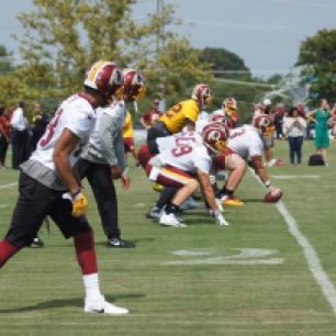 The Redskins offense gets ready. (Photo by Jake Russell)