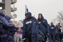 Penn State players arrive to fanfare at Beaver Stadium. (Photo by Jake Russell)