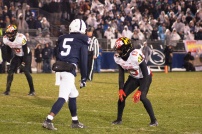 Maryland defensive back Rayshaud Lewis lines up against Penn State wide receiver Jahan Dotson. (Photo by Jake Russell)